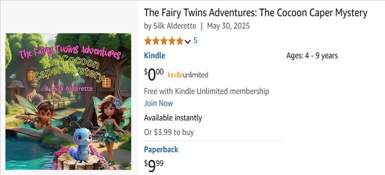 Fairy Twins: The Cocoon Caper Mystery Book Published